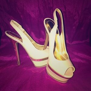 Guess stacked platform stiletto